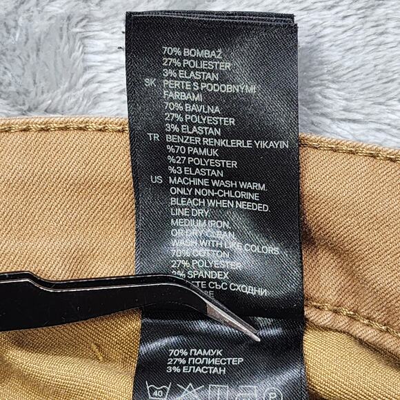 H&M Jeans Womens 8 Brown Low Rise Skinny Ankle Stretch Denim Casual Preppy - Picture 8 of 13